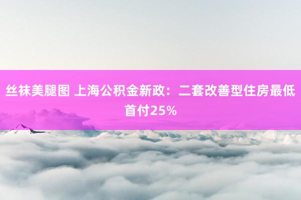 丝袜美腿图 上海公积金新政：二套改善型住房最低首付25%
