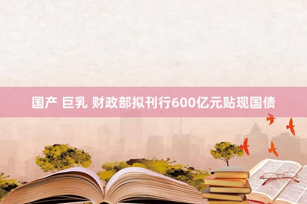 国产 巨乳 财政部拟刊行600亿元贴现国债
