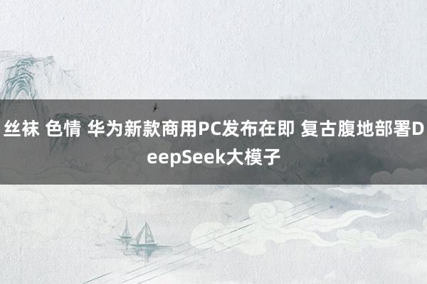 丝袜 色情 华为新款商用PC发布在即 复古腹地部署DeepSeek大模子