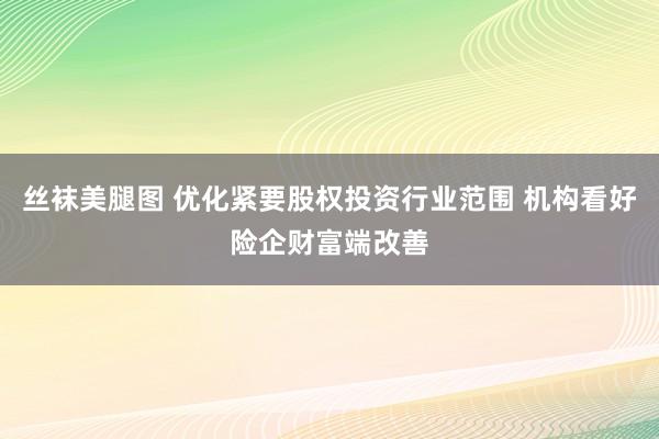 丝袜美腿图 优化紧要股权投资行业范围 机构看好险企财富端改善